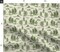Small Scale Green Toile De Pattern Whimsical Funny Custom Printed Fabric by Spoonflower Various Fabrics by the Yard or Fat Quarter
